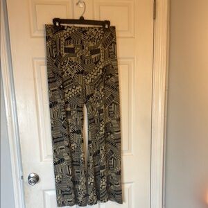 Black and Tan Geometric Print Pants